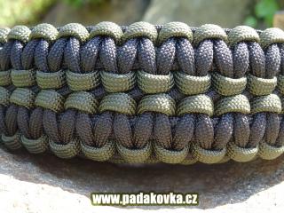 Paracord opasek - dámský Tmavě šedá, 100cm