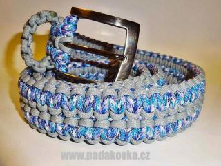 Paracord opasek - pánský Modrá oceán, 100cm