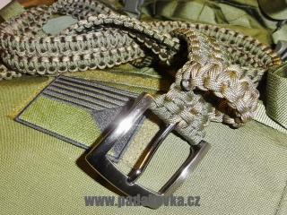 Paracord opasek - pánský Trávově zelená, 80cm