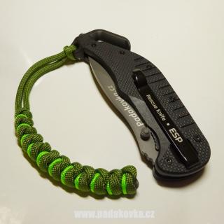 PARACORD přívěsek tmavě neon zelený