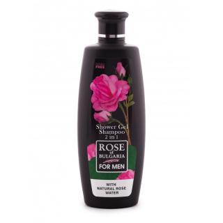 Sprchový gel a šampon s růžovou vodou Rose of Bulgaria 2v1 pro muže 330 ml