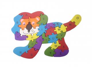 Dětské dřevěné vzdělávací puzzle lev 2