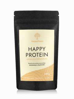 HAPPY PROTEIN 450 g - Vegan protein s příchutí vanilka a skořice