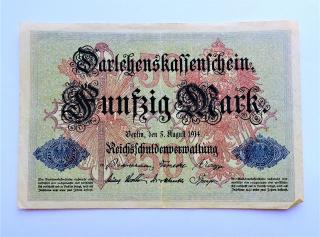 Bankovka 50 mark 1914