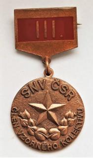 Čestný odznak člen vzorného kolektivu SNV - III. Stupeň - Sboru nápravné výchovy