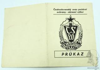 Dekret Čestný odznak za příkladnou práci ČSPO