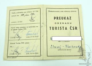 Dekret Odznaku turista ČSR