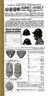 Katalog Karnet a Kyselý - Přilba 29, odznaky, přezky 46 stran  - Reprint (Replika)