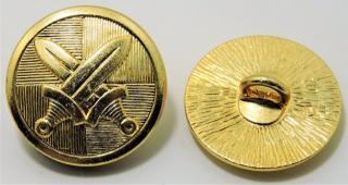 Knoflík AČR - Střední 22mm zlatý