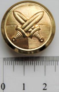 Knoflík ČSLA zlatý velký 25mm