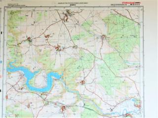 Mapa generálního štábu ČSLA  -  BNĚVES 1 : 25 000
