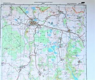 Mapa generálního štábu ČSLA  -  BOCHOV 1 : 25 000