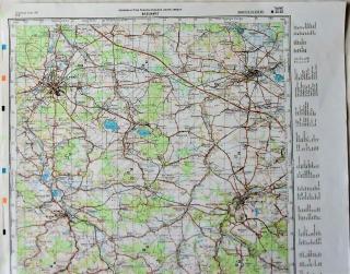 Mapa generálního štábu ČSLA  -  Bolesławiec 1 : 100 000