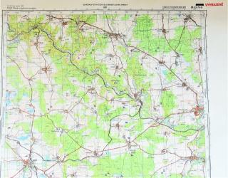 Mapa generálního štábu ČSLA  -  BOR 1 : 50 000