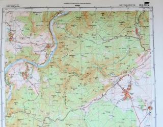 Mapa generálního štábu ČSLA  -  BROUMY 1 : 25 000