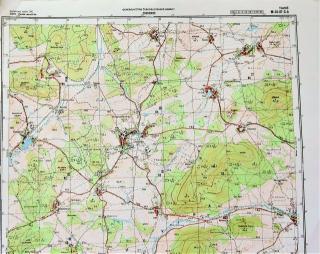 Mapa generálního štábu ČSLA  -  CHUDENICE 1 : 25 000