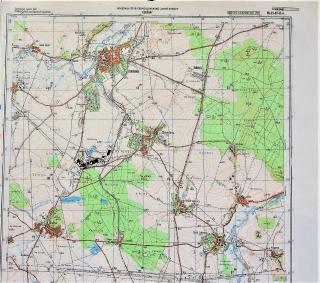 Mapa generálního štábu ČSLA  -  DOBŘANY 1 : 25 000