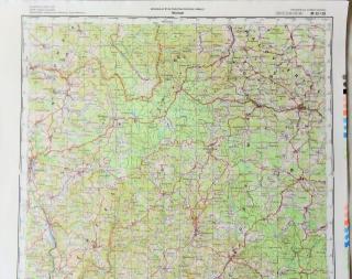 Mapa generálního štábu ČSLA  -  FRESTADT 1 : 100 000