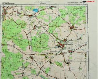 Mapa generálního štábu ČSLA  -  HEŘMANOVA HUŤ 1 : 25 000