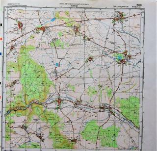 Mapa generálního štábu ČSLA  - KOLEŠOVICE 1 : 25 000