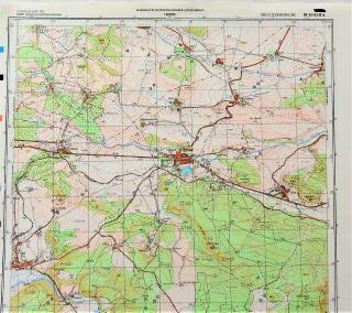 Mapa generálního štábu ČSLA  - LUBENEC 1 : 25 000