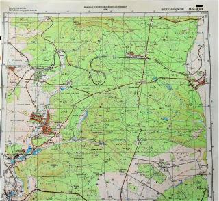 Mapa generálního štábu ČSLA  - LUŽNÁ 1 : 25 000