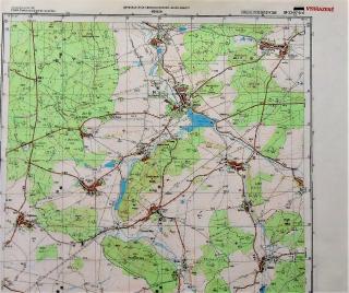 Mapa generálního štábu ČSLA  - MERKLÍN 1 : 25 000