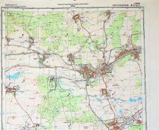 Mapa generálního štábu ČSLA  - NÝŘANY 1 : 25 000