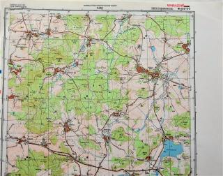 Mapa generálního štábu ČSLA  - PLÁNICE 1 : 25 000