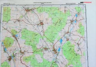 Mapa generálního štábu ČSLA  -  SKAŠOV 1 : 25 000