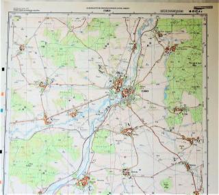 Mapa generálního štábu ČSLA  -  STAŇKOV 1 : 25 000