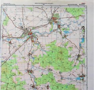 Mapa generálního štábu ČSLA  -  STOD 1 : 25 000