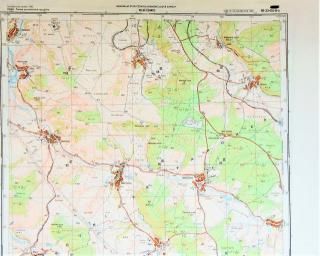 Mapa generálního štábu ČSLA  -  VELKÁ ČERNOC 1 : 25 000