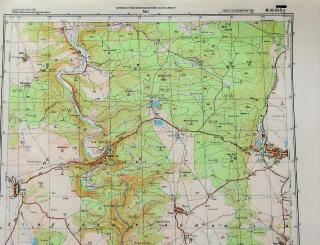 Mapa generálního štábu ČSLA  -  ŽIHLE 1 : 25 000