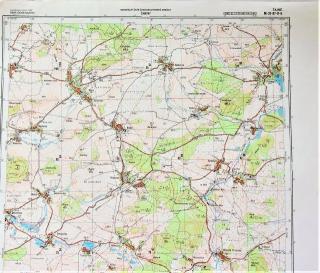 Mapa generálního štábu ČSLA  -  ŽINKOVY 1 : 25 000