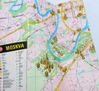 Mapa města MOSKVA cca.1966