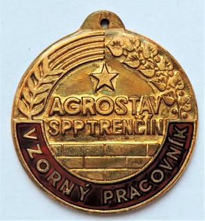 Medaile Agrostav SPP Trenčín - Vzorný Pracovník