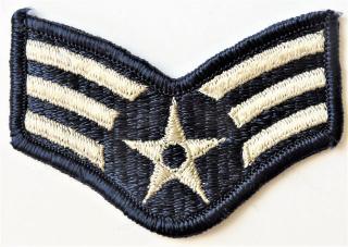 Nášivka US Air Force hodnostní - Senior Airman modrá
