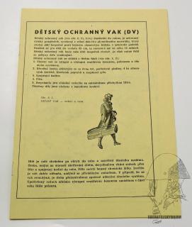 Návod dětský ochranný vak (DV)  - Reprint (Replika)