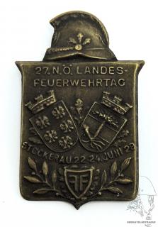 Odznak 27 Landesfeuerwehrtag Stockerau 1929
