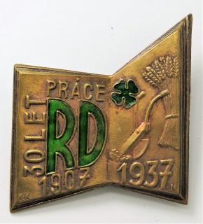 Odznak 30 let práce 1907 - 1937