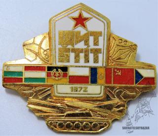 Odznak ČSLA cvičení Štít 1972 značený - na sponu