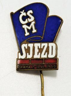 Odznak ČSM sjezd 1950