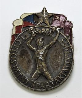 Odznak - I.CELOSTATNÍ spartakiáda 1955 velký na sponu