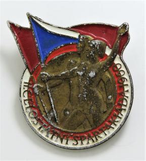 Odznak - II.CELOSTATNÍ spartakiáda 1960velký na sponu