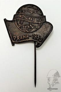 Odznak II.kongres MSS. Praha - 1950 . Světový kongres studenstva