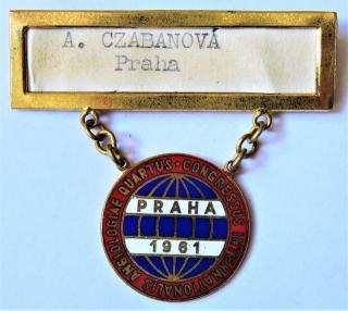 Odznak jmenovka kongres Praha 1961