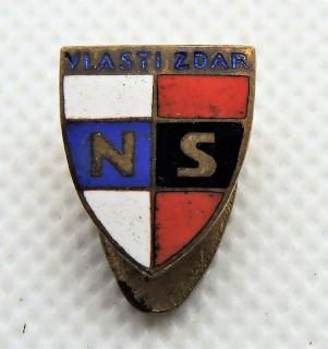 Odznak Knoflíkový - Národní souručenství - Vlasti zdar