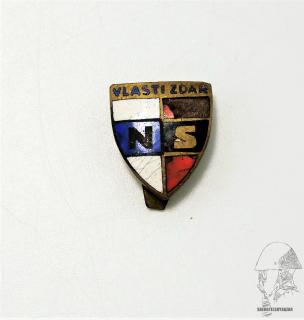 Odznak Knoflíkový - Národní souručenství - Vlasti zdar -výrobce PICHL