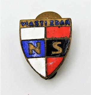 Odznak Knoflíkový - Národní souručenství - Vlasti zdar